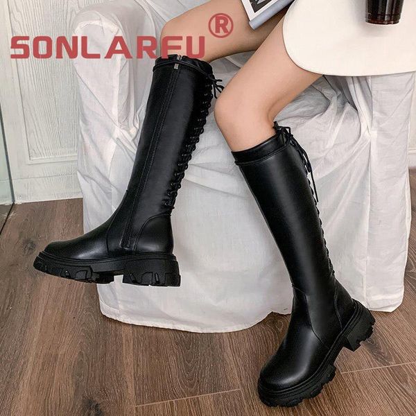 

net red boots women's england wind autumn and winter high spring long, Black