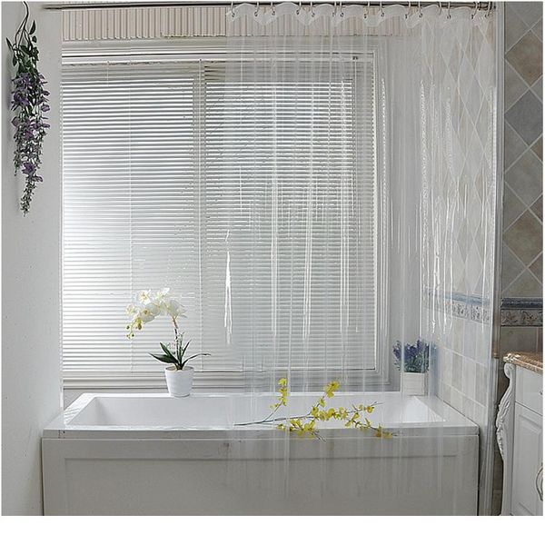 

прозрачная занавеска для душа водонепроницаемая белая пластиковая ванна для ванны вкладыша прозрачная ванная комната mildew peva главная рос