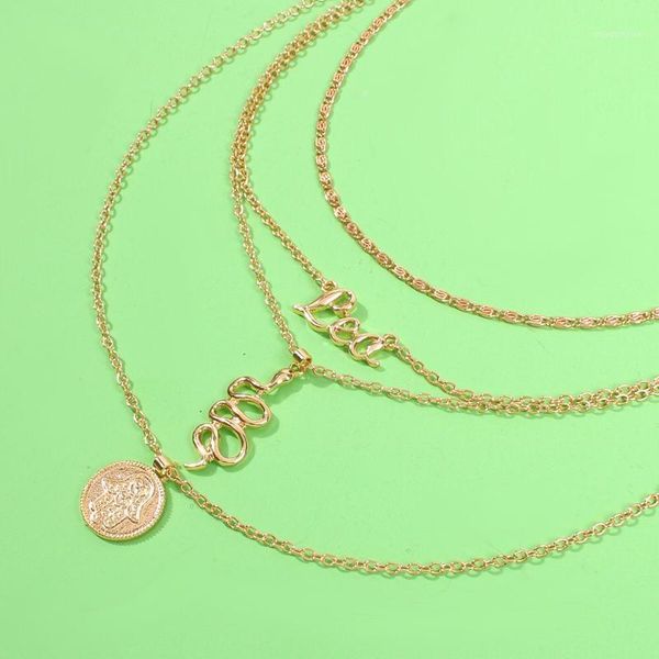 

trend multilayer chain zodiac snake pendant hip hop necklace women's on the palm heart neck fashion 2020 wholesale1, Golden;silver