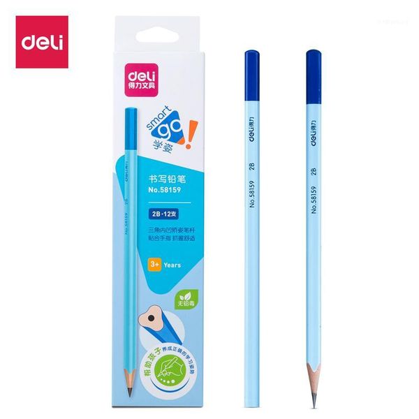 

pencils deli 12pcs 2b students school suppliers stationery gift wooden children writing for kids lapis de escrever 581591