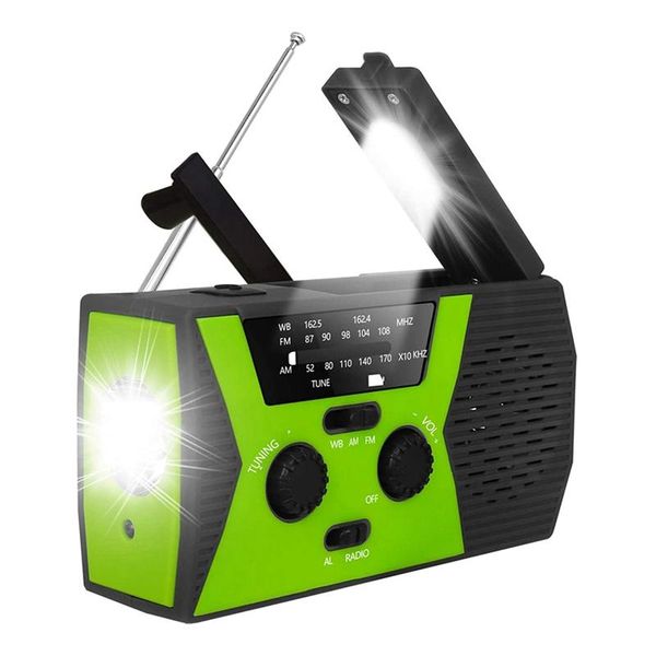 

upgraded emergency solar hand crank radio, hand crank am/fm/noaa weather radio with , reading lamp