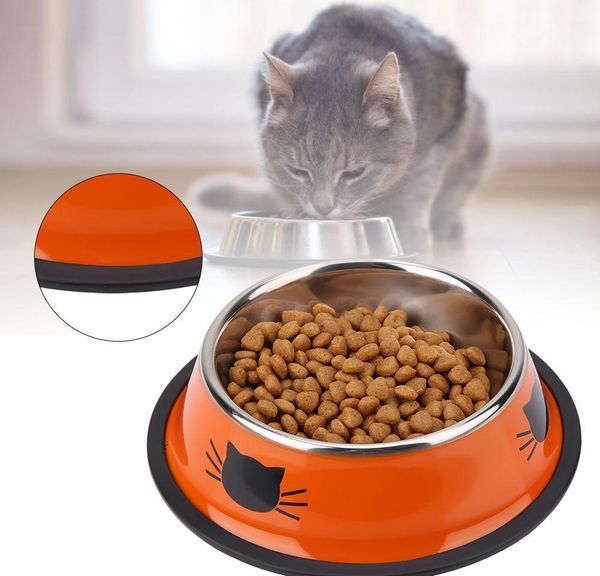 

pet dog bowls portable travel stainless steel dog food bowl puppy cat outdoor drinking water dish with non-s wmtafd mywjqq