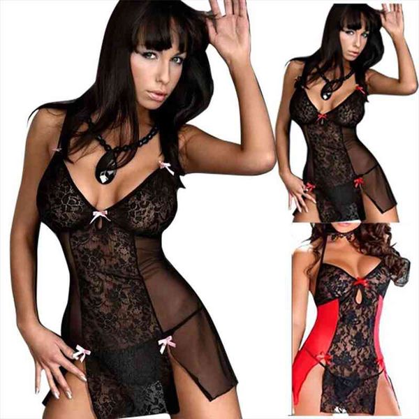 

arrival fashion lace womens lingerie sleepwear chemise nightwear underwear plus size lingerie for women, Black;red