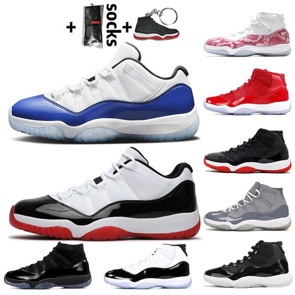 

selling jubilee jumpman 11 11s concord blue bred basketball shoes 25th anniversary cap and gown women trainers mens sneakers, White;red
