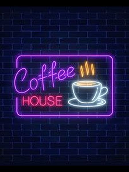 

neon sign for coffee house with cup resterant decorate wall light club room l arcade display business impact attract light