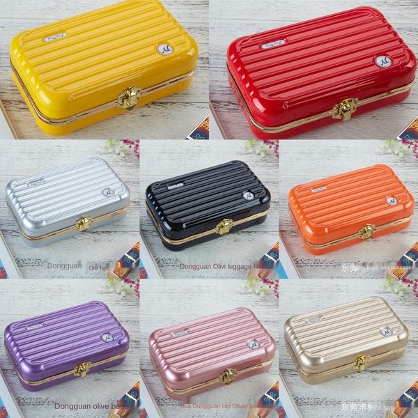 

q2g8o new hard frame cosmetic cosmetic makeup aluminum bag portable travel wash bag mini waterproof aviation overnight case for women eezai