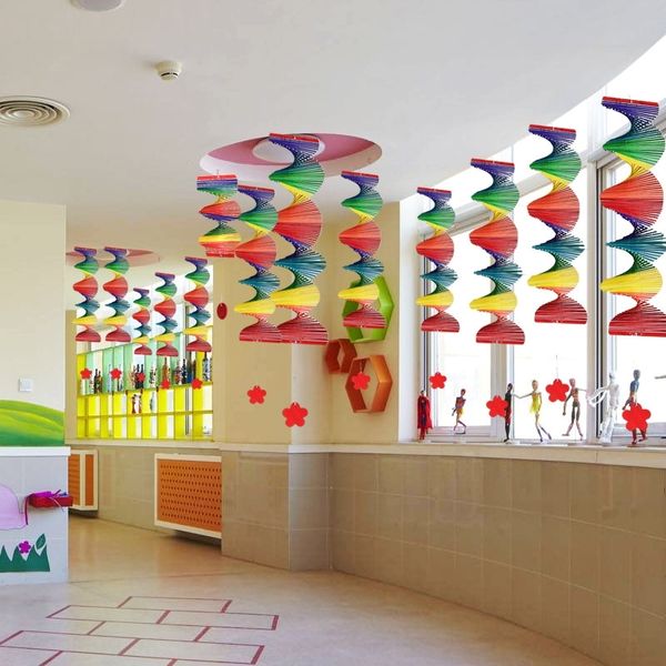 

7q2cz decorative wind kindergarten rotation environment wall ornaments curt ornamentslayout material partition door curtain long hanging orn
