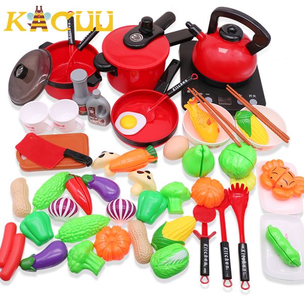 

children miniature kitchen toys set pretend play simulation food cookware pot pan cooking play house utensils toy kids gift 1019