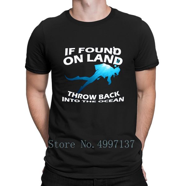 

diver if found on land throw back into the ocean t shirt basic graphic printed pattern family summer shirt sport hooded sweatshirt hoodie