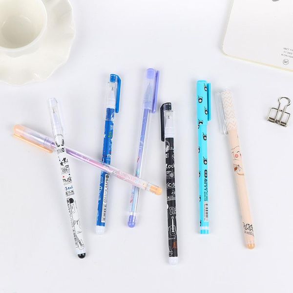 

50 pcs lot kawaii gel pens 10 color ink ballpoint pen ballpoint 0.38mm stationery office school supply lapices escolar zxb40 jllmnl