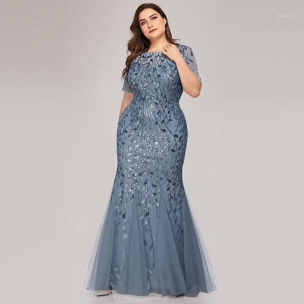 

popodion evening dress plus size sequined mermaid evening dresses long gown rom801551, White;black