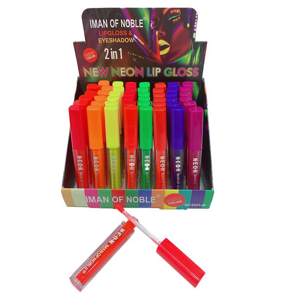 

iman of noble fluorescent eyeshadow lip gloss dual-use series products 8 color mixing naturally moisturizes long-lasting makeup