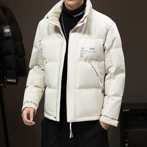 

2021 new casaco de algodo masculino inverno a nova listagem na moda marca verso coreana preto bonito grosso acolchoado roupas frete 05iu, Black