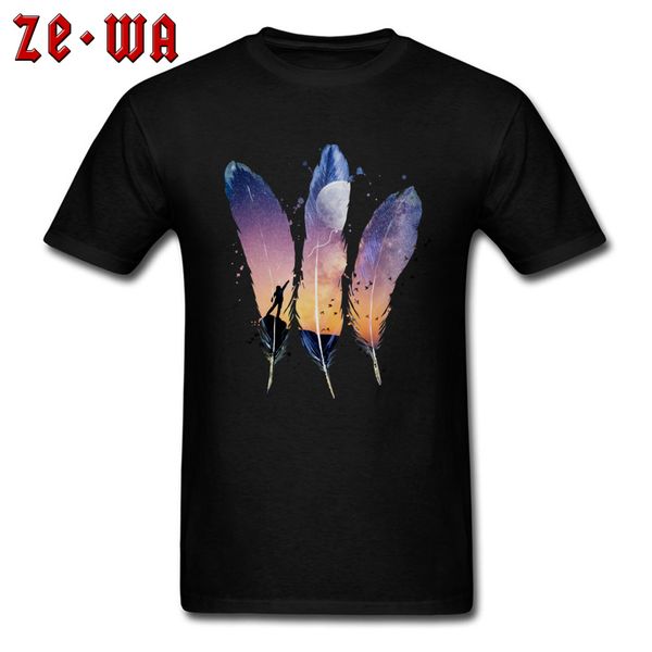 

famous brand s tees feathers moon balloon printed tshirt for big size fashion men's custom sport hooded sweatshirt hoodie men t shirt