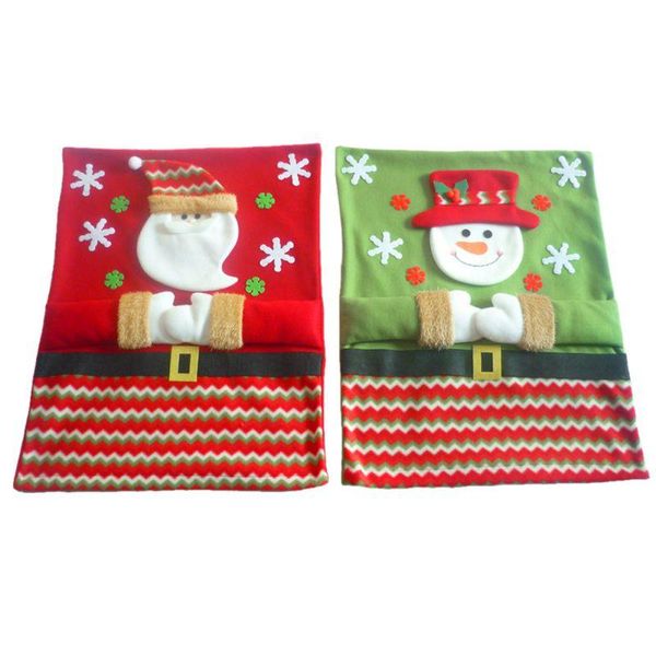 

zz- christmas chair cover snowman santa claus chair cover for christmas xmas decor kid gift and cute home decor