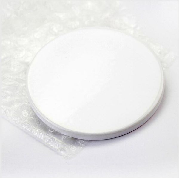 

9cm sublimation blank ceramic coaster white ceramic coasters heat transfer printing custom cup mat pad thermal coasters seashipping ljjp762