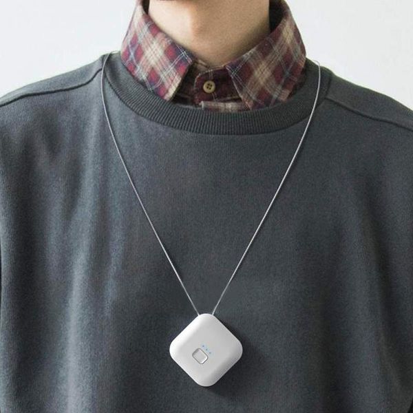

necklace air purifier anti-dust anti-smoke portable mini air freshener 1, Silver