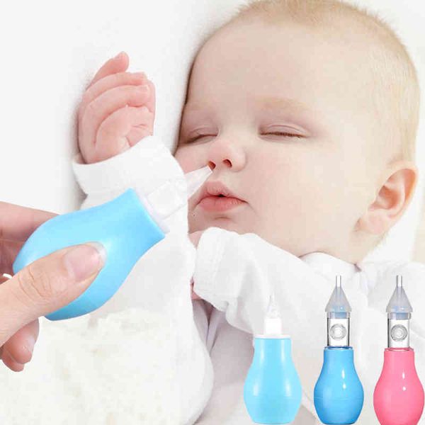 

baby nasal aspirator silicone pp anti-reflux nasal suction device hand pressed style nose cleaner removable baby safety care set