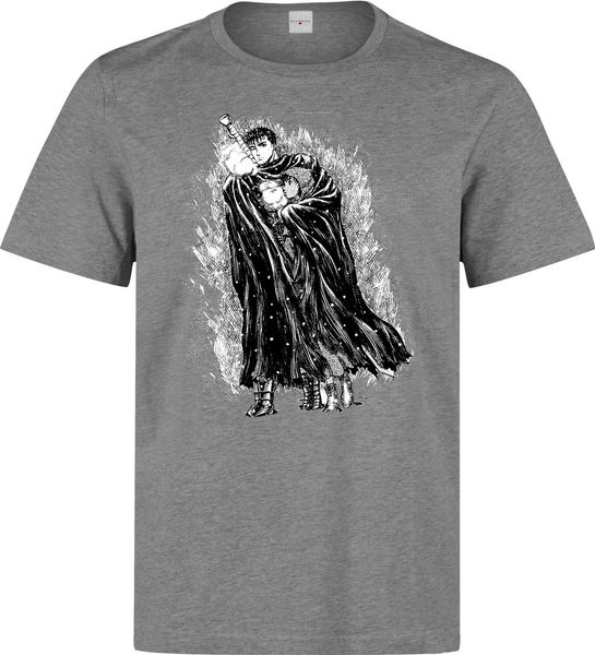 

berserk manga guts and casca sketch art men's grey t shirt new fashion mens t-shirts tees men sport hooded sweatshirt hoodie