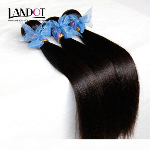 

3pcs lot indian virgin hair straight 100% human hair weave bundles unprocessed raw virgin indian remy hair extensions double wefts, Black