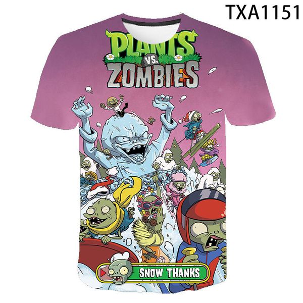 

new plants vs zombies 3d boy girl printed cool 3d print shirts kawaii kawaii graphic men clothing