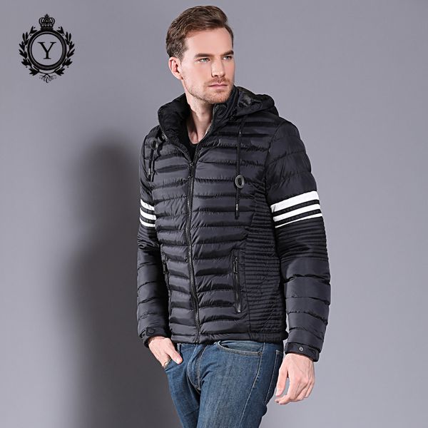 

jacket 2018 winter jacket men hooded padded cotton outwear parkas fashion thick brand mens coutudi warm cvubc, Black