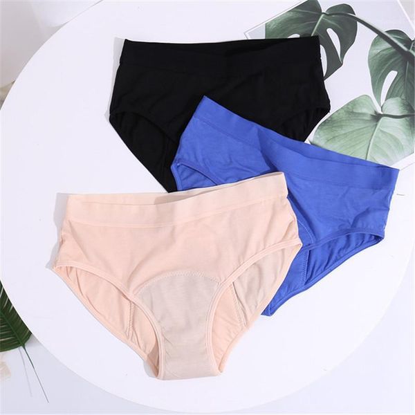 

3pcs/set menstrual panties women high waist warm female pants leak proof incontinence underwear period proof bamboo briefs1, Black;pink