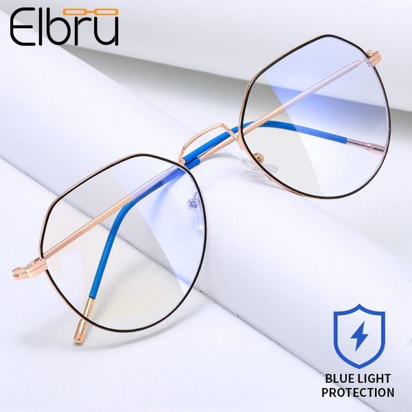 

elbru anti-blue radiation optical glasses women men vintage glasses clear lens frame myopia eyewear frames eyeglasses1, Black