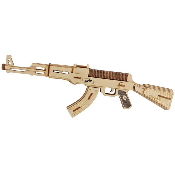 

ak47 puzzle 3d wooden puzzle model kit woodcraft assembly kit toy diy craft building laser cutting toys for children