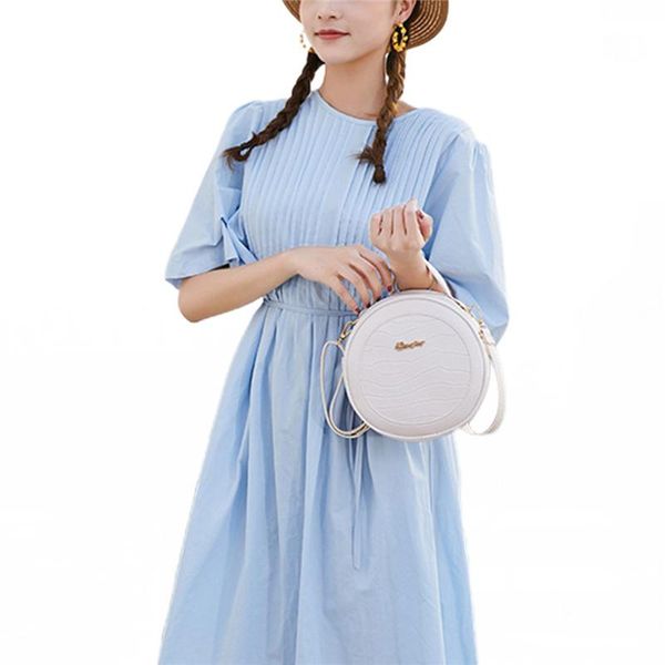 

women small round crossbody bag handbags solid lady elegant embossed crocodile pattern shoulder bags faux leather circle handbag
