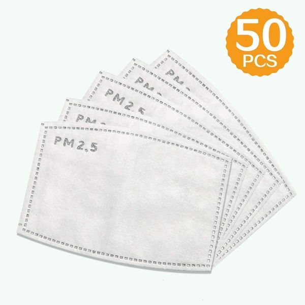 

filter 50pcs activated mask pm2.5 carbon breathing insert protective filters