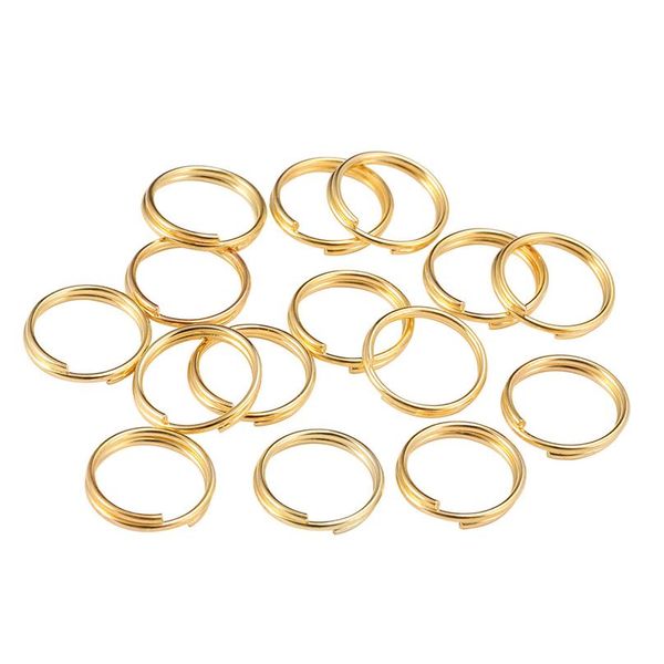 

200pcs/lot 4 6 8 10 12 mm open jump rings double loops gold color split rings connectors for jewelry making supp bbywlr, Silver
