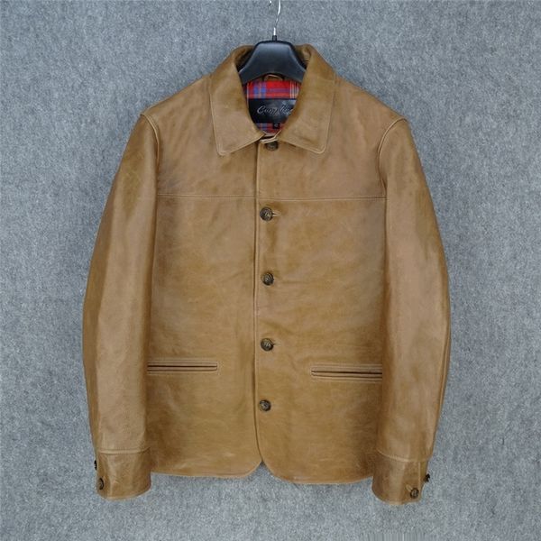

new arrival.quality mens genuine leather jacket,warm cowhide coat.wholesales.brakeman brown leather clothes. 201128, Black