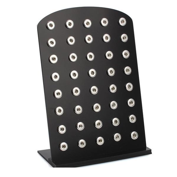 

new snap button jewelry white acrylic snap display for 40pcs 12mm stands display detachable set zk bbyrea, Silver