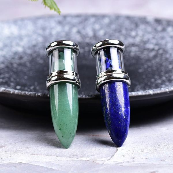 

1pc shape natural stone pendant amethyst tigers eye colorful jewelry for men and women chakra gem quartz crys jllgsj, Black