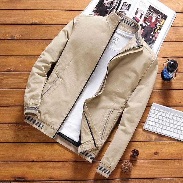 

men's casual jacket sportswear zipper men bomber jacket coat autumn winter mens jackets and coats long sleeve man s-5xl, Black;brown