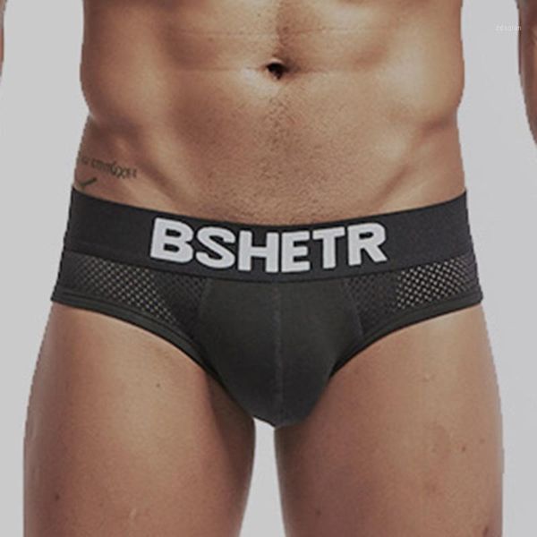 

high-quality man comfy underwear bulge pouch low-rise thong breathable g-string men's underwear explosion models mesh yarn breat1, Black;white