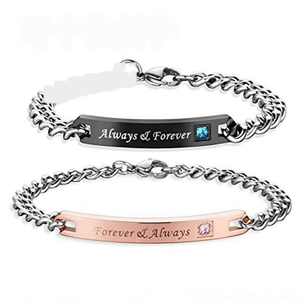 

gpmq9 любителей нержавеющого браслет braceletdiamond braceletbracelettitanium стал мужчины и женщины леттеринга инкрустированные персонализи, Golden;silver