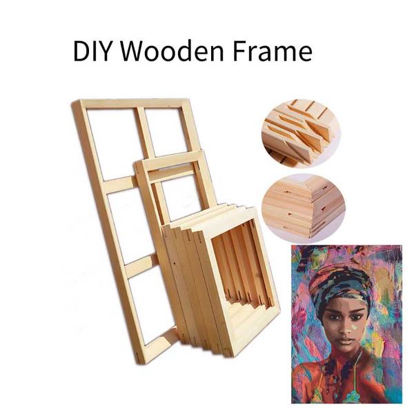 

wooden frame home decor diy natural wood ps frame canvas painting poster hanger for bedroom decoration