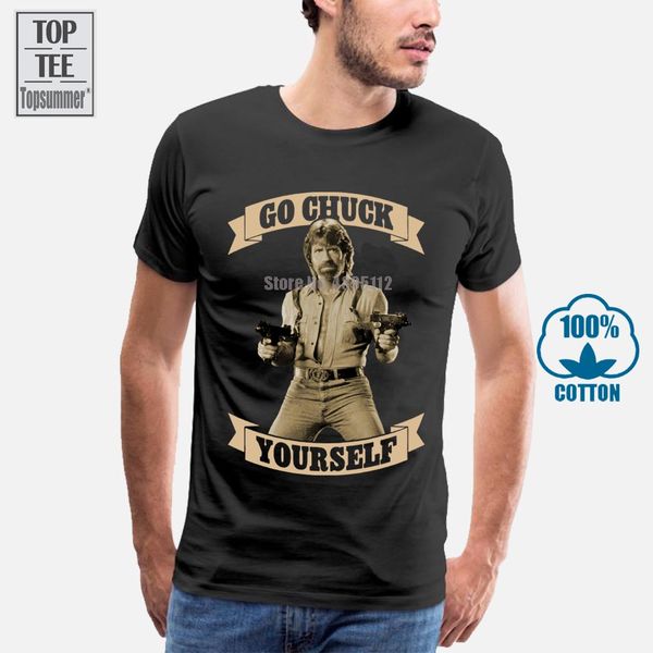 

спорт чак норрис go chuck сам смешная с коротким рукавом black men's t shirt размер s 5xl