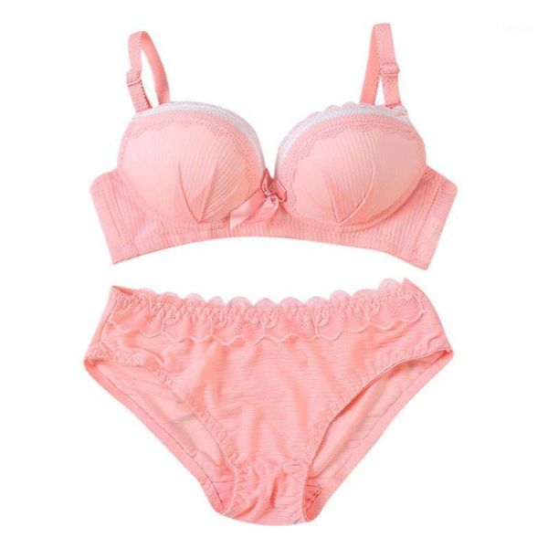 

bras sets soft padded push up bra set for women lingerie bow lace girls underpanties underwear b cup1, Red;black