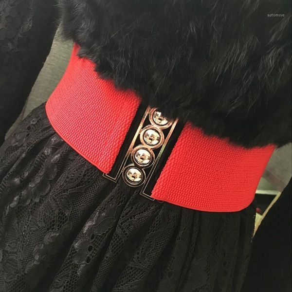 

h3293 women solid color wide waistband female elastic simple fashion waist belt ladies casual leisure waist seal1, Black;brown