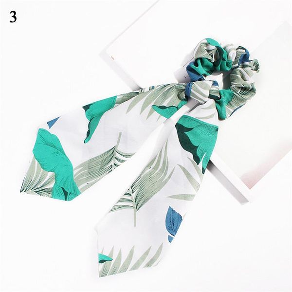 

fashion bow streamers scrunchies pine flower print ribbon bands women hair accessories boho girls hair ties ponytail holder q bbyquu