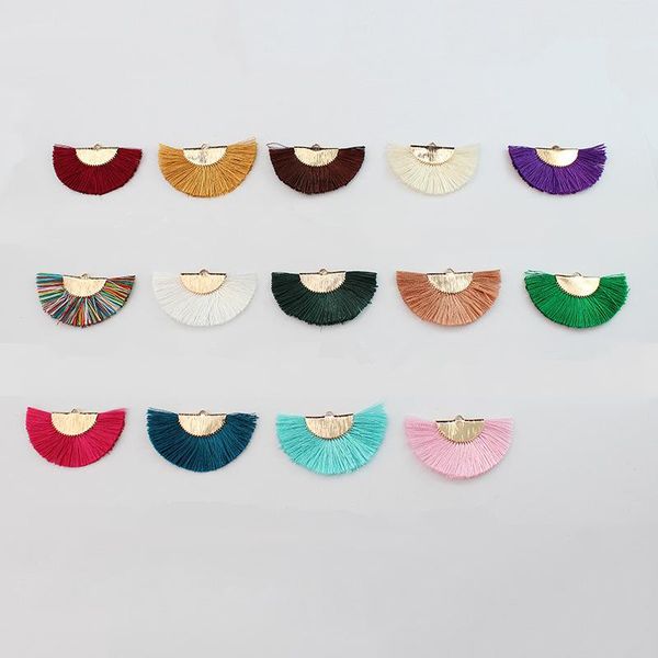 

1pair mini fan shape tassels pendant diy boho jewelry decorative supplies women earrings necklace finding tassel fringe trim h jllxzu
