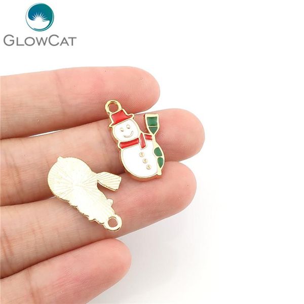 

5шт / серия light gold эмаль с рождеством снеговика подарка детей кулон ювелирные изделия finding изготовление 22322 5шт / серия свет jllqsa, Silver