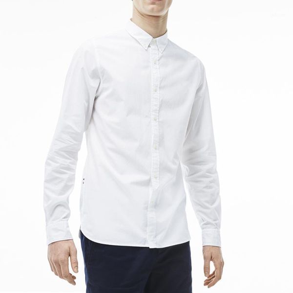 

homme crocodile 100%cotton thick camisa masculina men long sleeve dress shirts fashion hombre chemises1, White;black