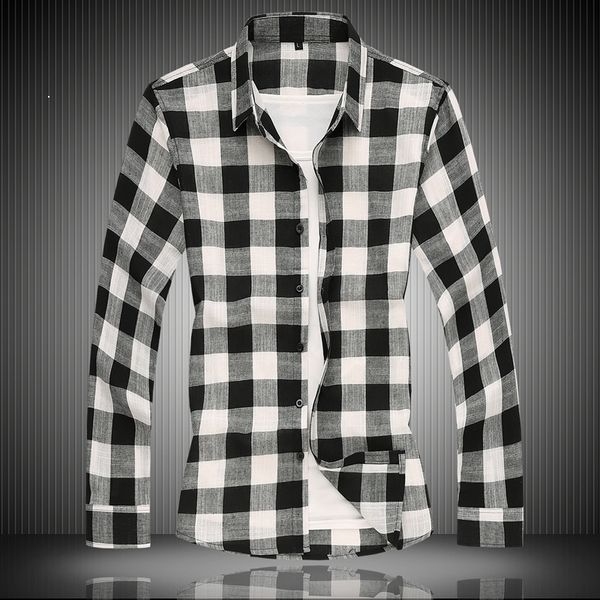 

2021 autumn spring thin chinese plaid men's shirts long sleeves blouse size big 6xl 7xl for man jfr7, White;black