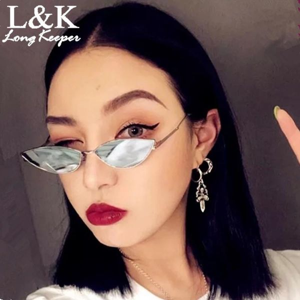 

cat eye sunglasses women small size cateye sunglass mirror reflective sun glasses clear eyewear brand designer shades for female, White;black