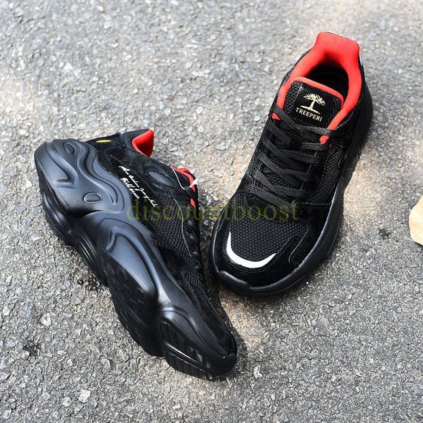 

new treeperi fashion chunky 4.0 black red running shoes us 9.5 eur 43 men women sneakers trainers