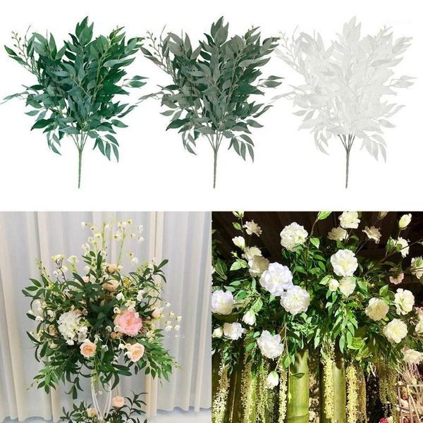 

decorative flowers & wreaths 1pc artificial willow foliage leaf home garden stage wedding party diy decor1